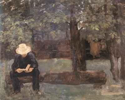 Man Sitting on a Log by Károly Ferenczy